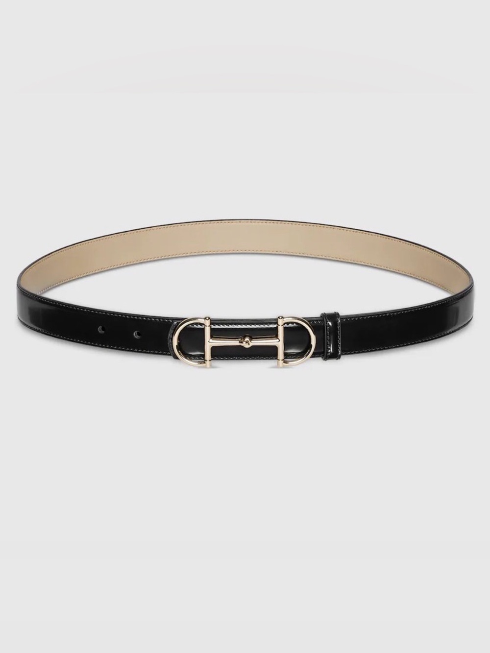 GUCCI Reversible thin belt with Horsebit